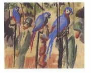 August Macke At the parrot Spain oil painting artist
